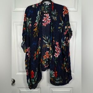 Moss Rose Kimono/Swim Cover-up - Floral - One size
